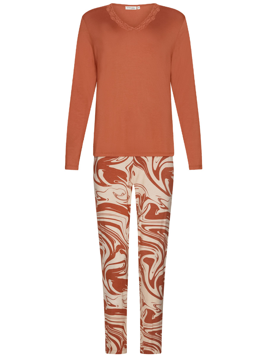 Oranje pyjama Pastunette organisch