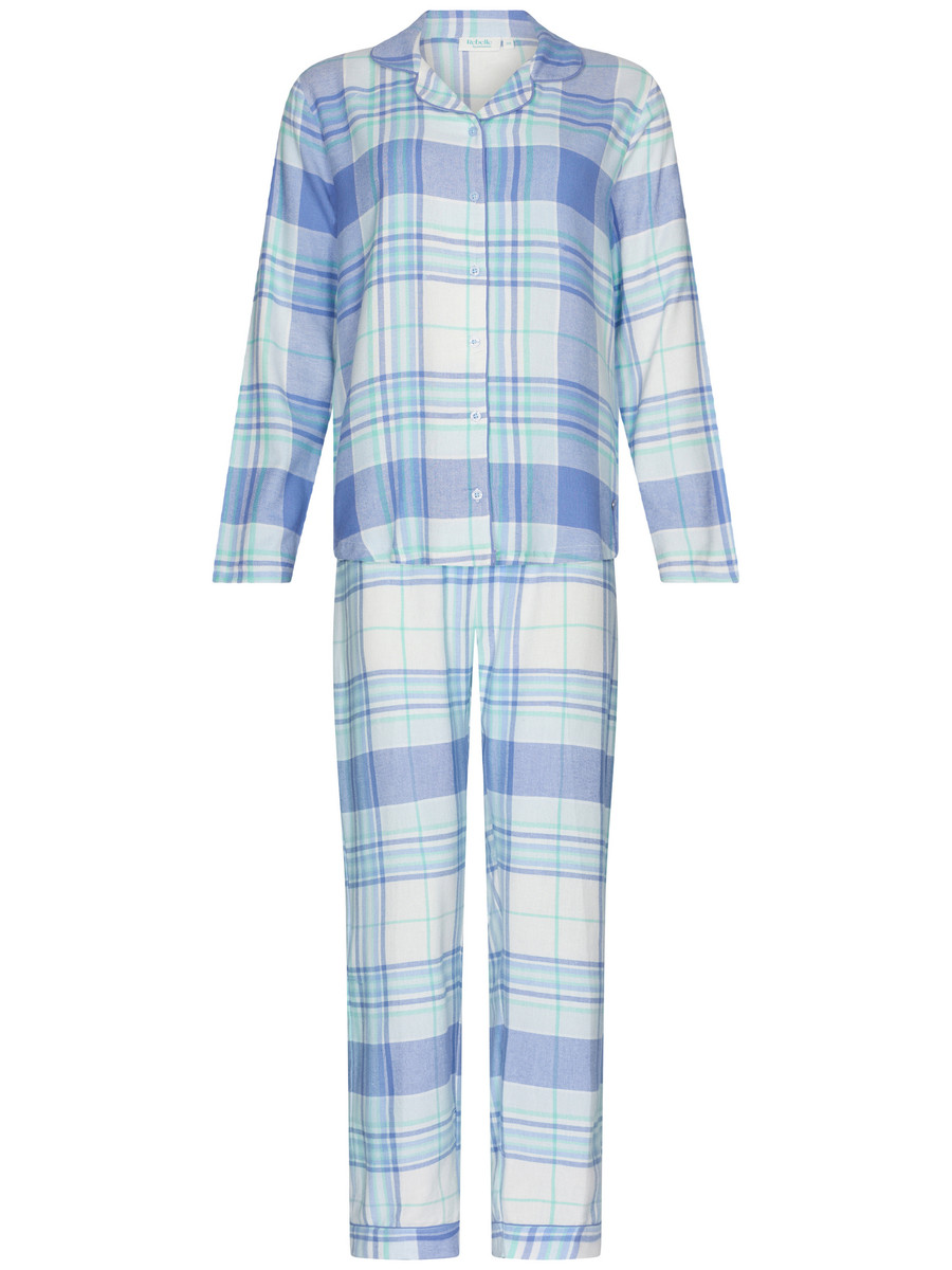 Flanellen doorknooppyjama ruiten
