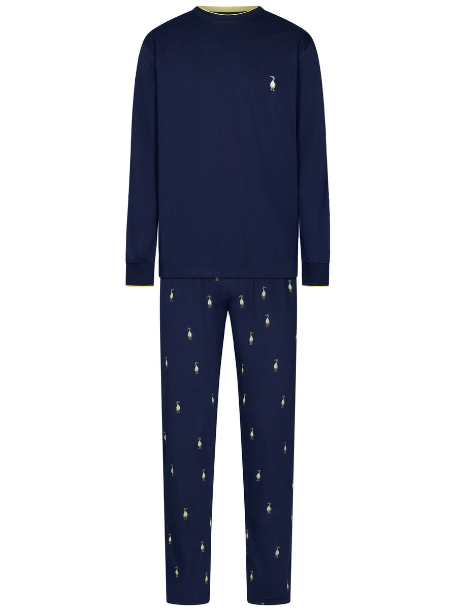 Katoenen heren pyjama pinguïns