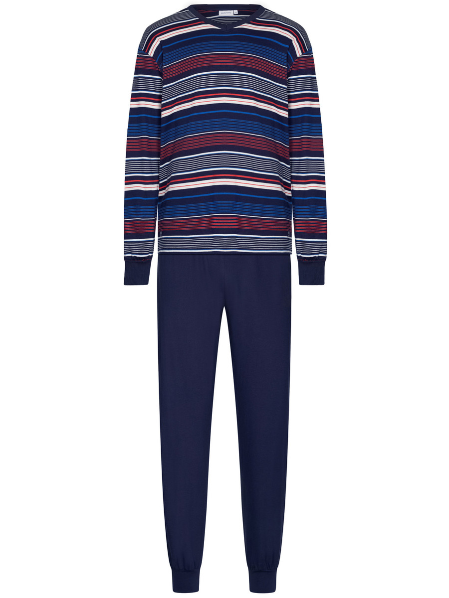 Warme katoenen heren pyjama