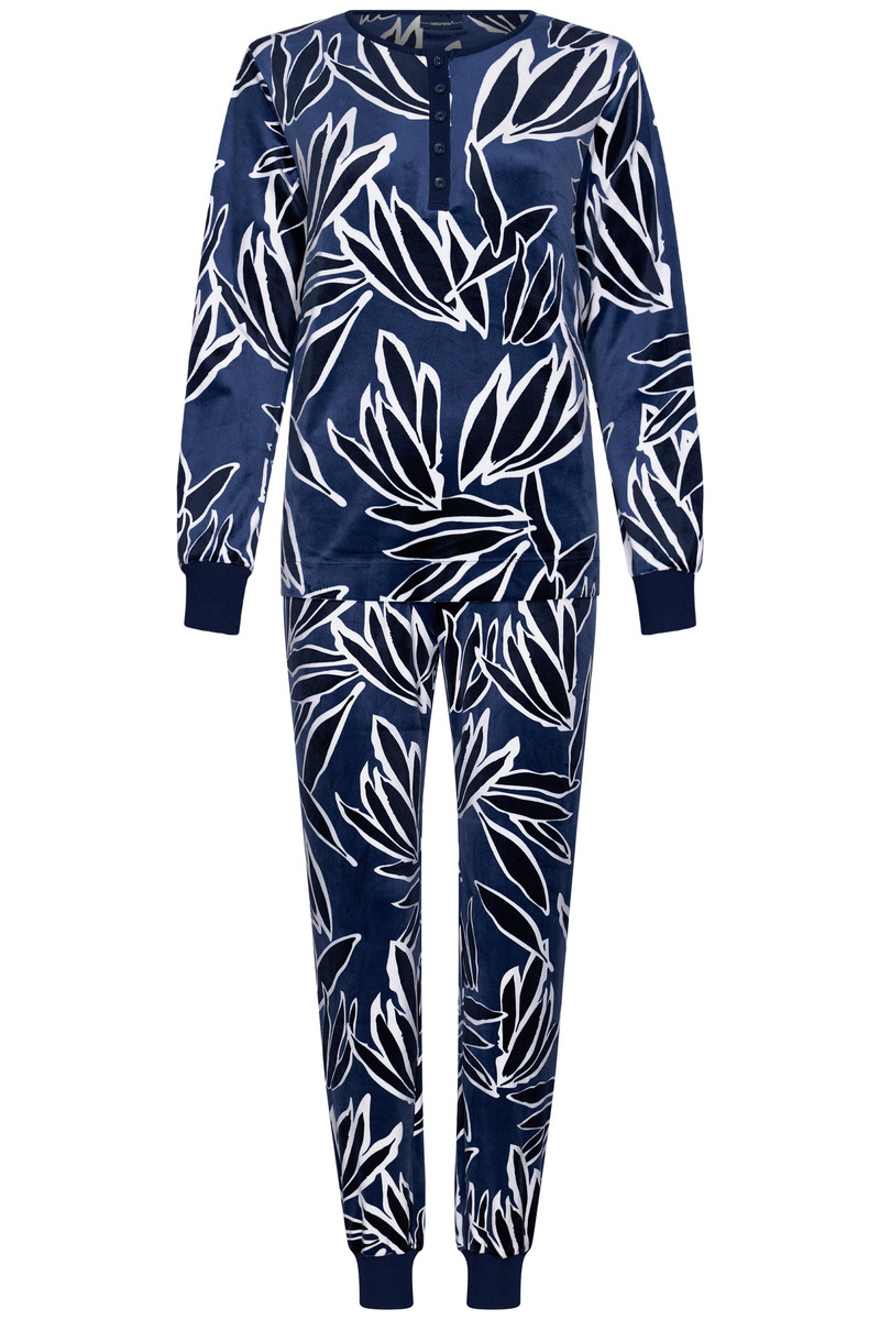 Duurzame velours pyjama bamboebladeren