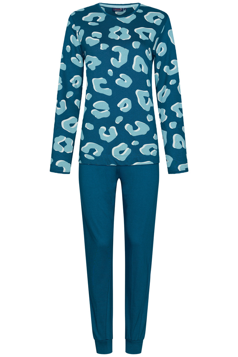 Blauwe Rebelle pyjama panterprint