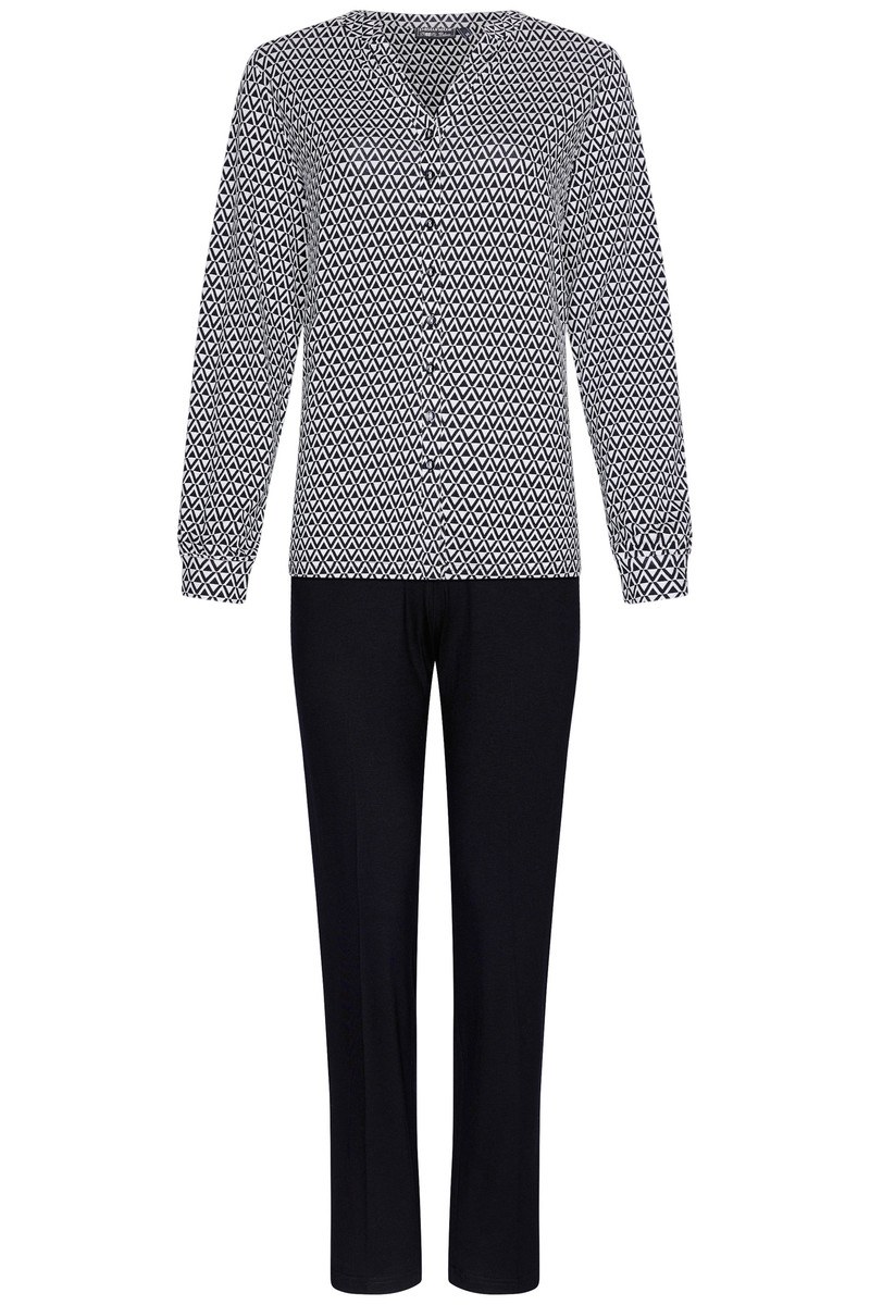 Zwart witte Pastunette doorknooppyjama