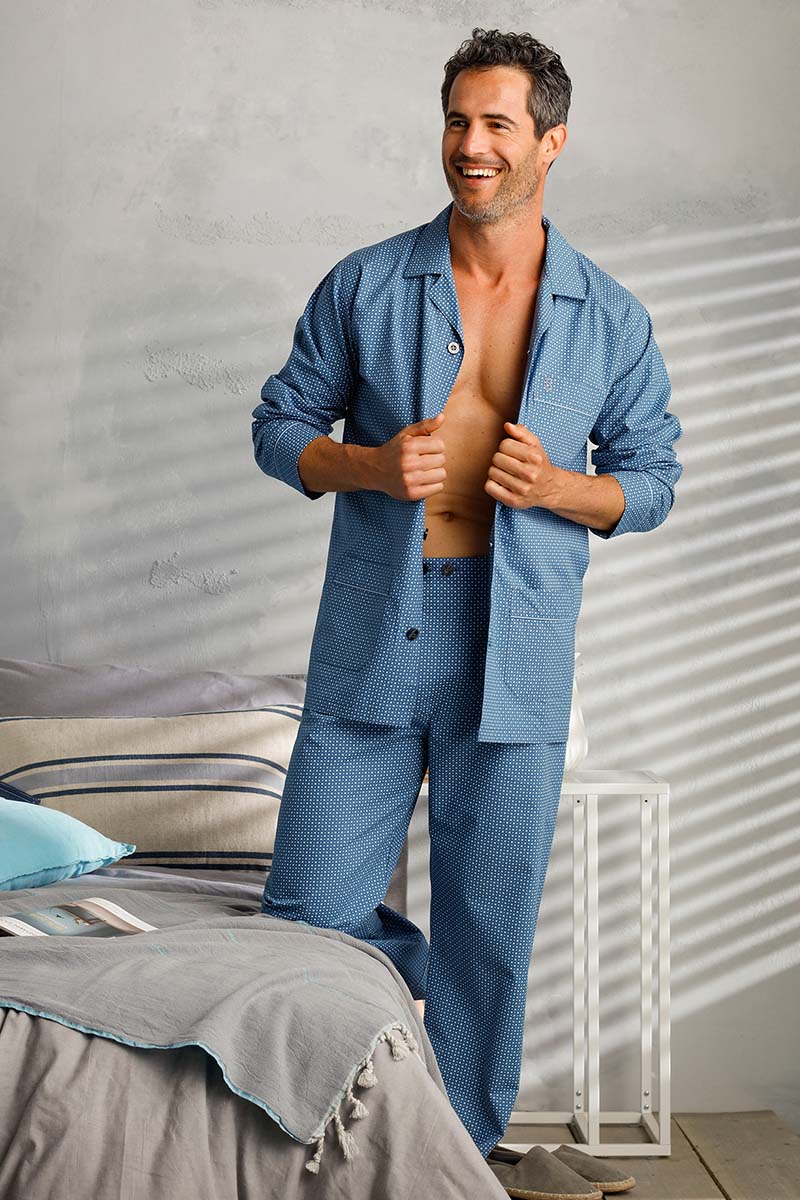 Doorknoop heren pyjama Robson