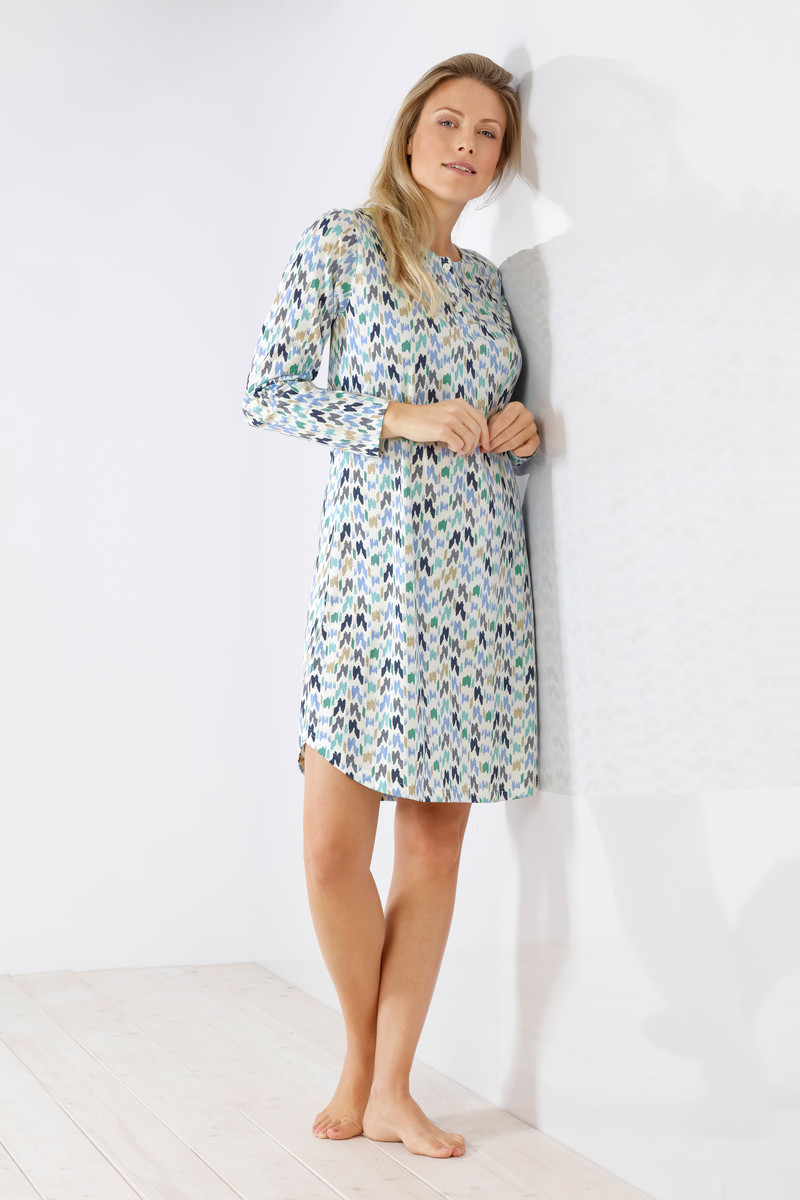 Nachthemd Hajo met grafisch patroon