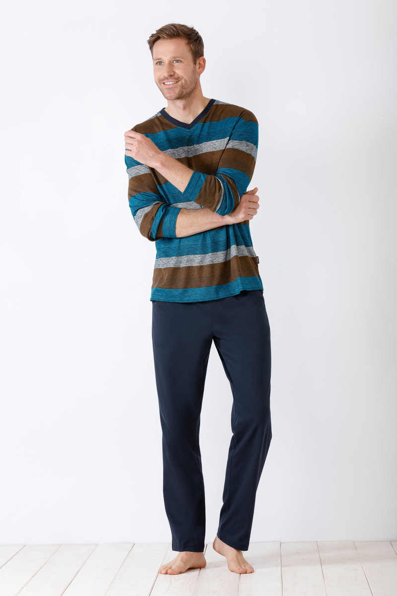 Geheel katoenen herenpyjama Hajo