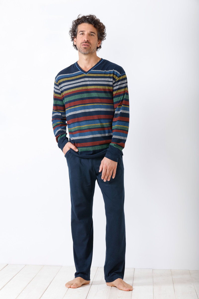 Hajo heren pyjama bonte strepen