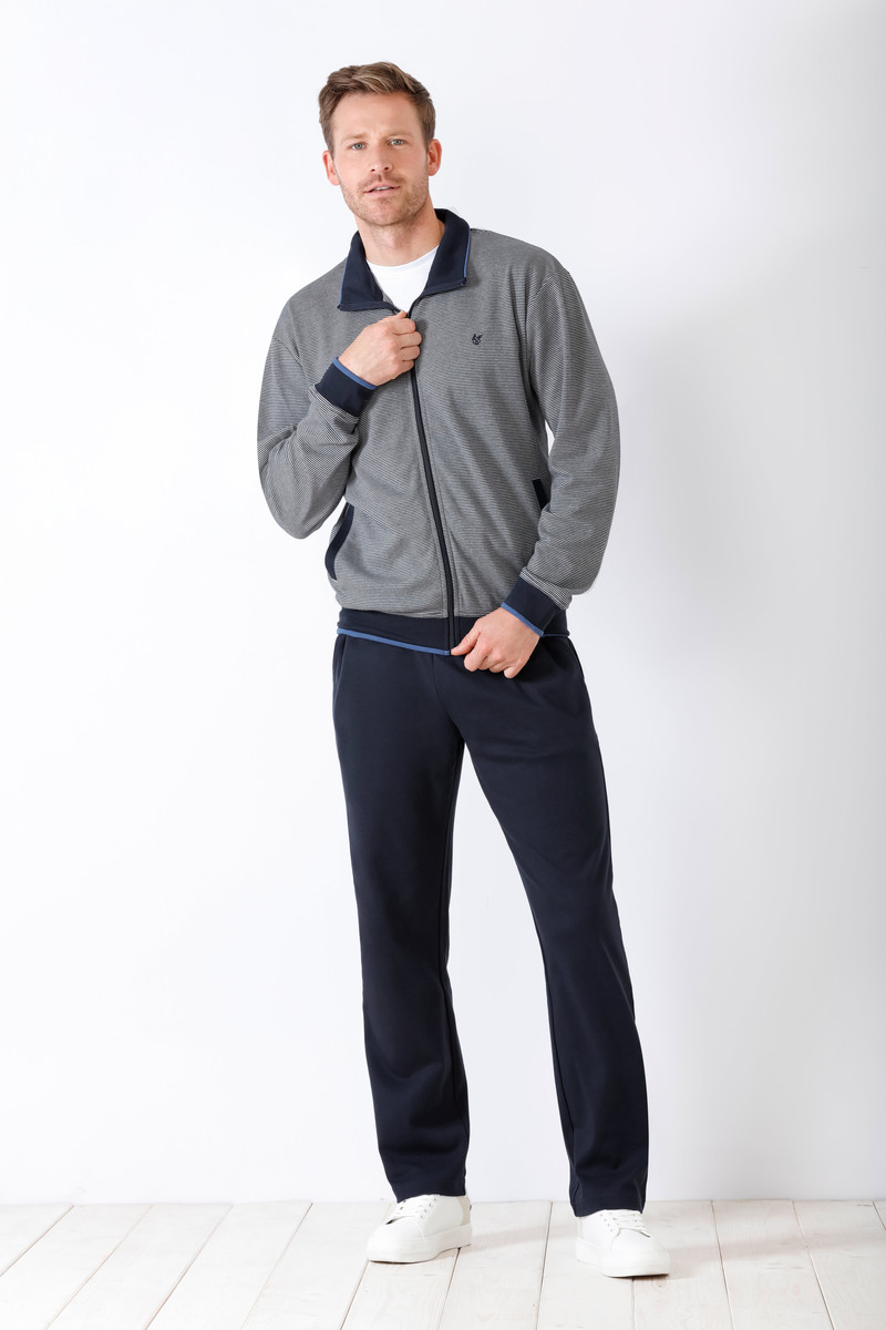 Warme blauw heren huispak van Hajo