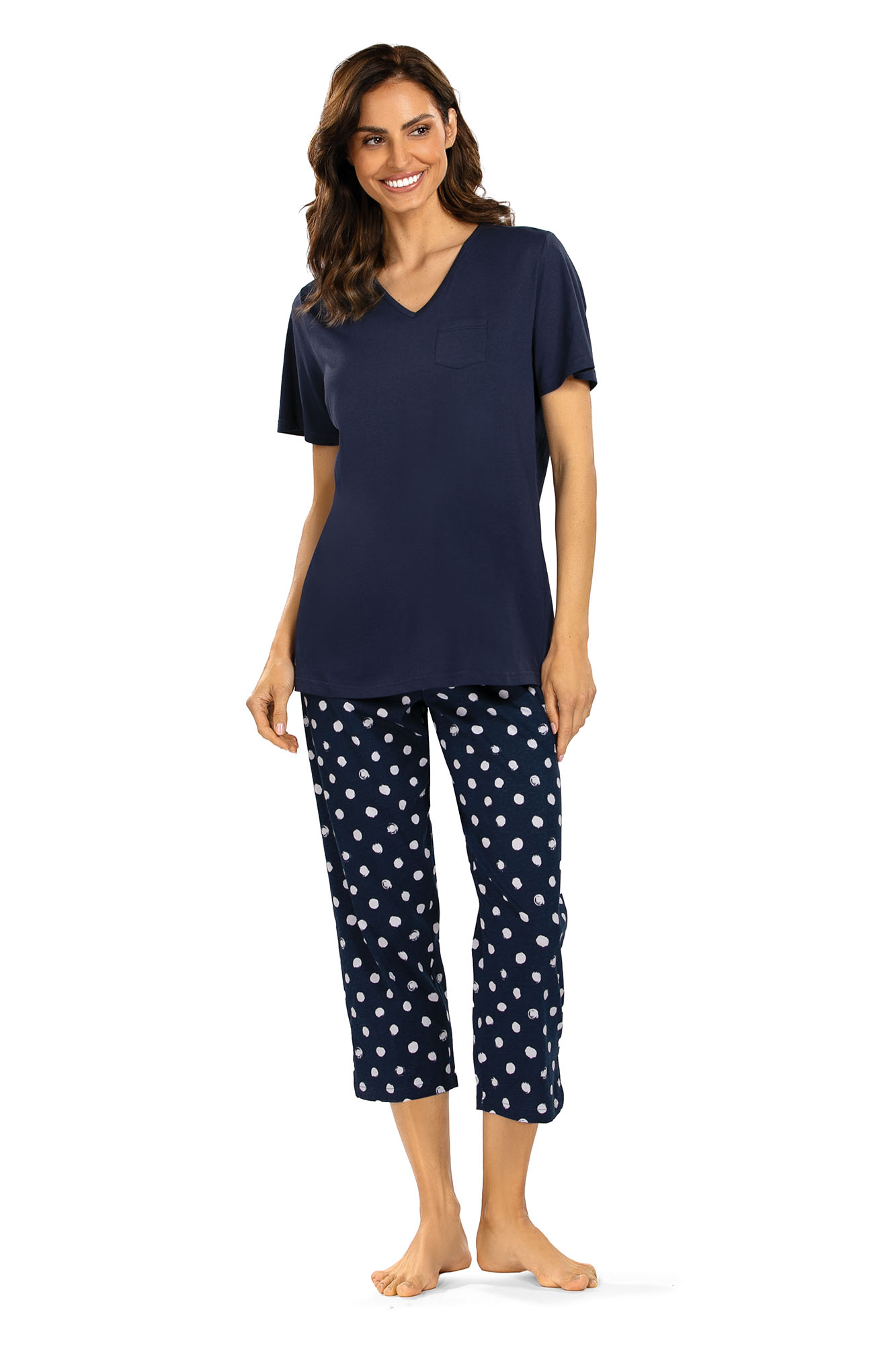 Polkastippen pyjama katoen