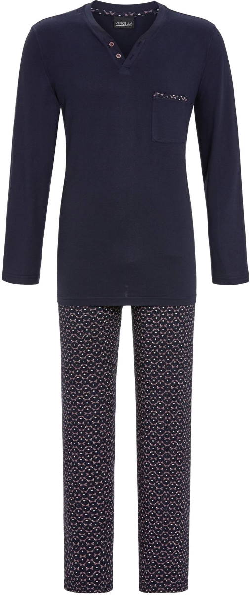 Ringella heren pyjama patroon blauw