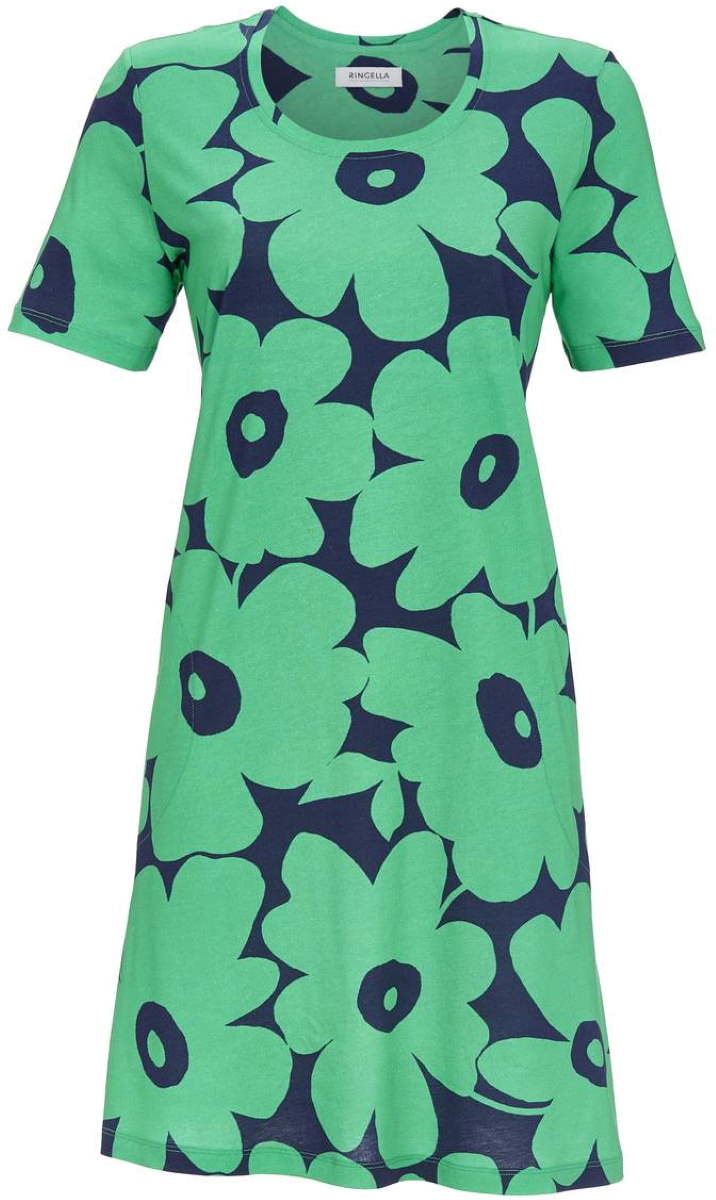 Nachthemd groene bloemen Ringella