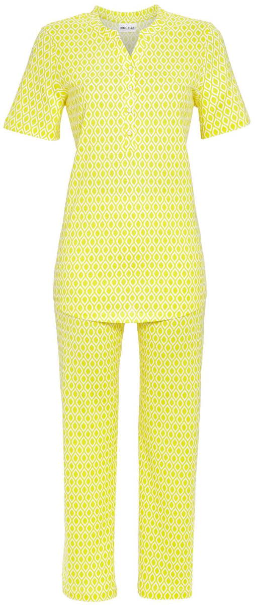Katoenen Ringella pyjama citrusgeel