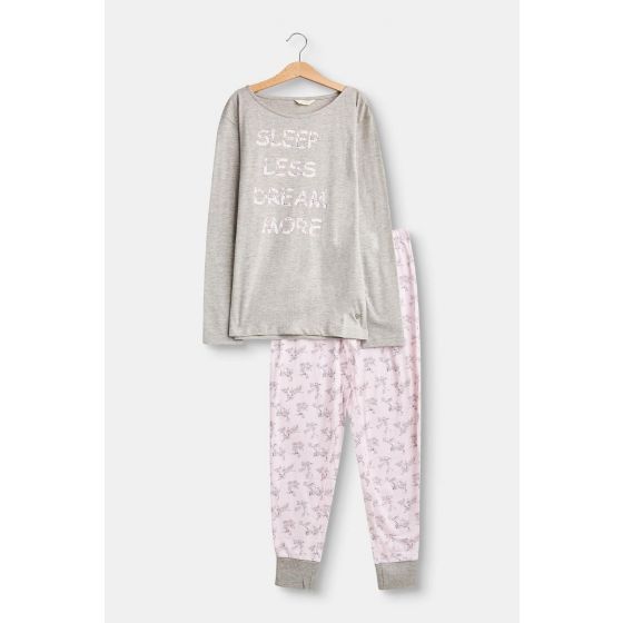 Grijs roze meisjes pyjama Esprit