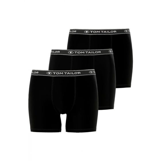 3 zwarte Buffer boxers lang Tom Tailor