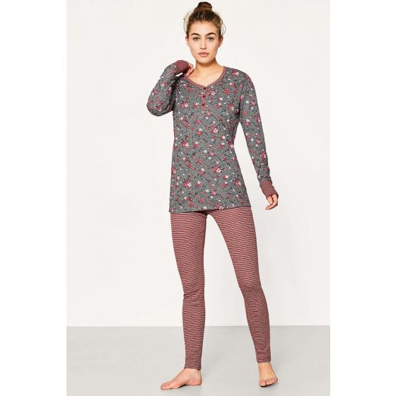 Dames pyjama van Esprit roze grijs