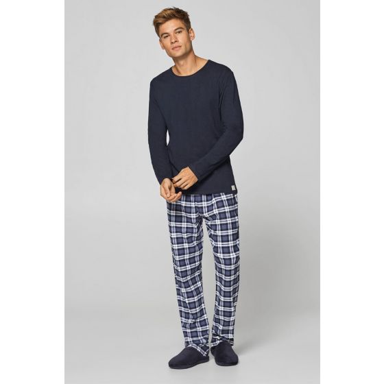 Esprit heren pyjama met flanellen broek
