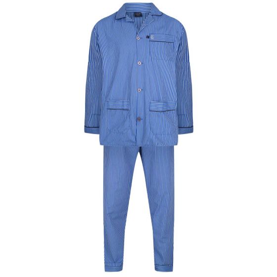 Robson heren pyjama blauw gestreept