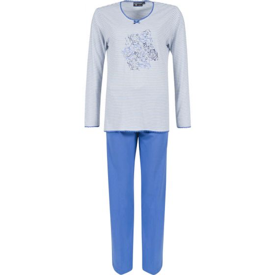 Dames pyjama blauwe streepjes van Pastunette