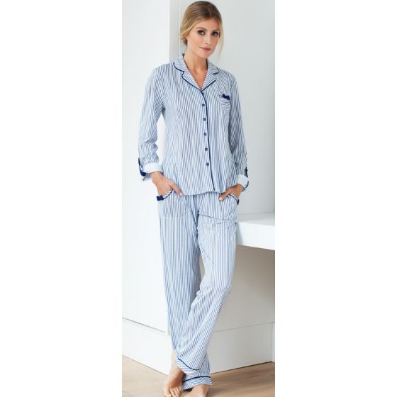 Pyjama met knoopjes gestreept Pastunette