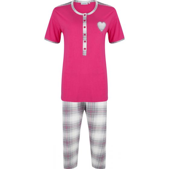 Donker roze dames pyjama Pastunette
