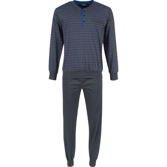 Heren pyjama van Pastunette grijs met patroontje
