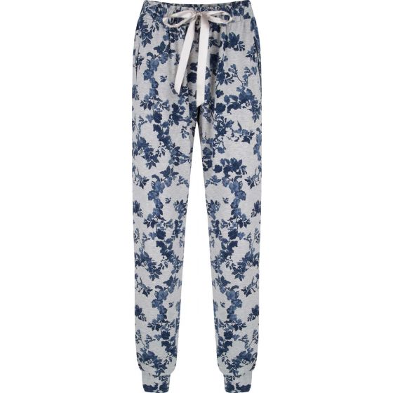 Pyjamabroek Pastunette bloemen blauw