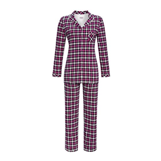 Geruite dames pyjama van Ringella donker roze