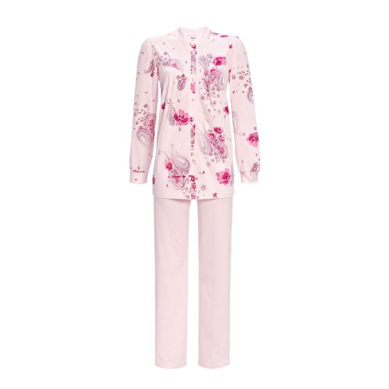 Doorknoop pyjama dames licht roze van Ringella