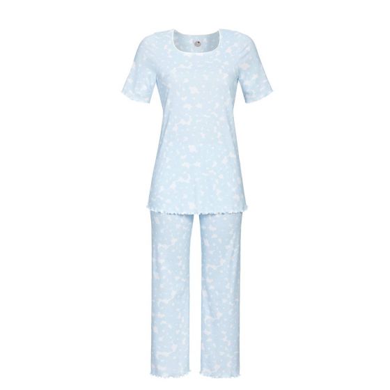 Pyjama blauw bloemenpatroon Ringella