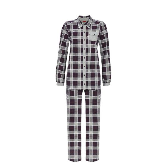 Geruite dames doorknoop pyjama Ringella