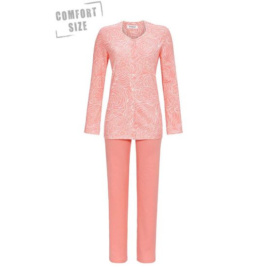 Roze doorknoop dames pyjama Ringella