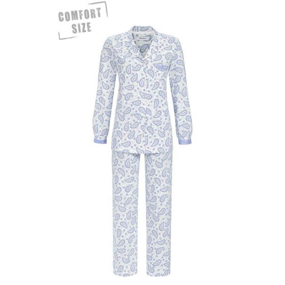 Ringella pyjama met knopen blauw