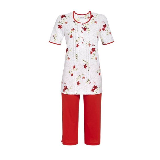 Ringella dames pyjama rode bloemen