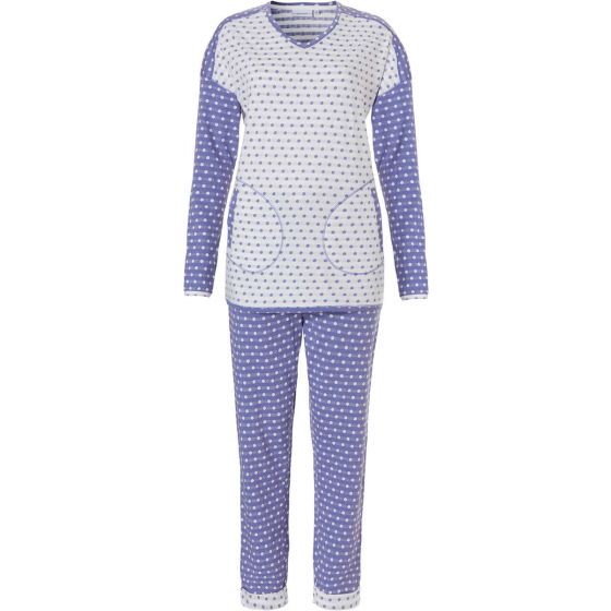 Blauw stippen pyjama Pastunette