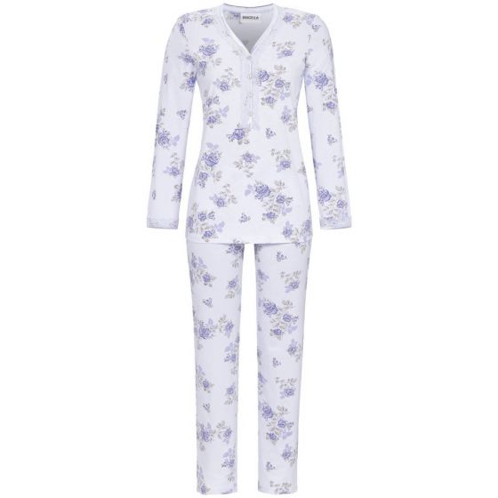 Klassieke blauwe bloemen pyjama Ringella