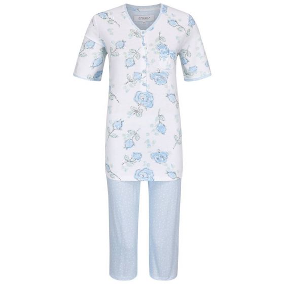 Blauwe rozen pyjama Ringella