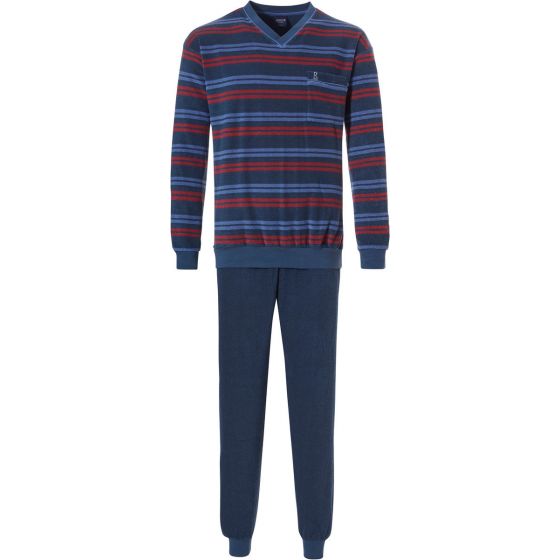 Heren pyjama badstof blauw Robson