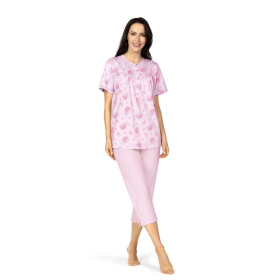 Klassieke roze dames pyjama