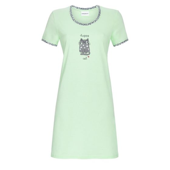 Happy Cat nachthemd groen