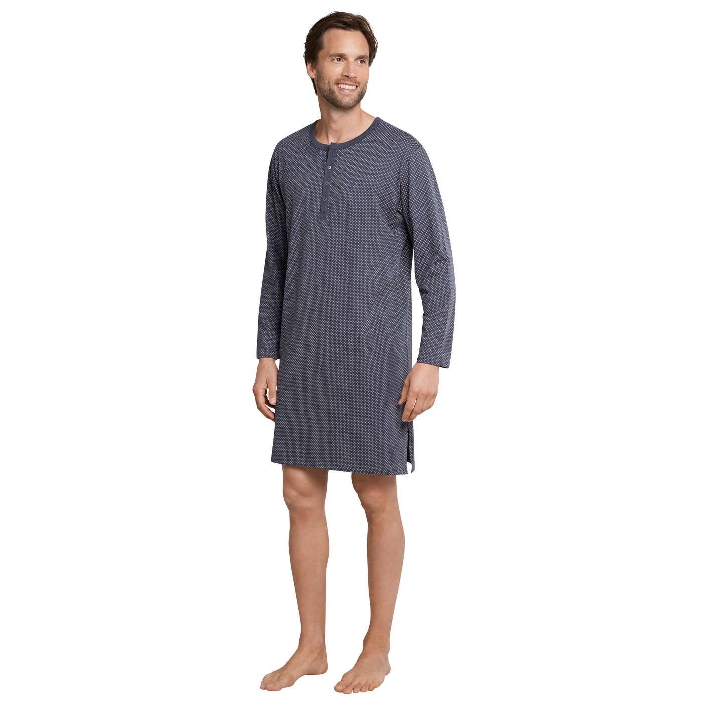 Heren nachthemd antraciet Schiesser | Bestel eenvoudig online | Gratis verzending | Snel in huis | Online de pyjama's, nachthemden, ondermode meer