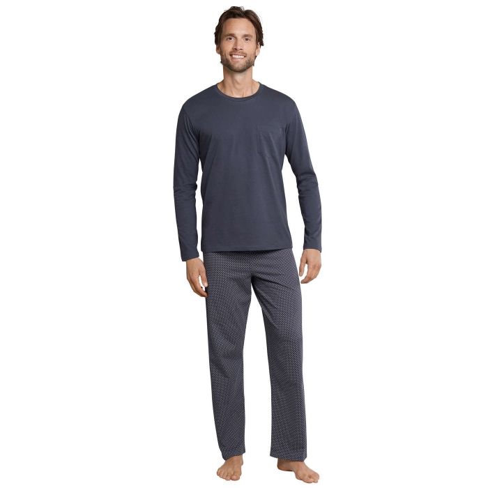 Grijze heren pyjama van Schiesser