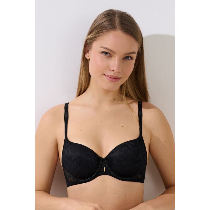 Zwarte voorgevormde beugel bh Lisca Opal F - H