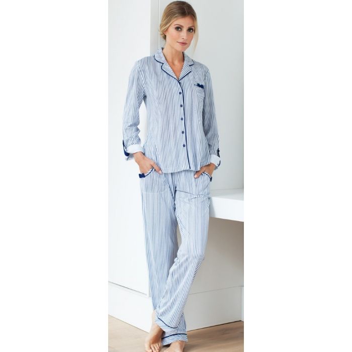 Pyjama met knoopjes gestreept Pastunette
