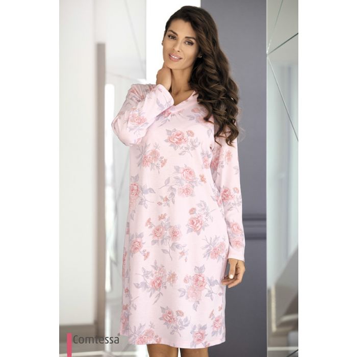 Dames nachthemd bloemetjes patroon van Comtessa