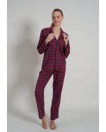 Flanellen dames pyjama Tom Tailor
