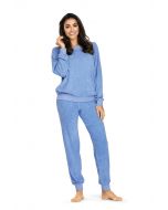 Blauwe badstof pyjama Comtessa
