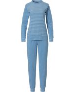 Blauwe badstof pyjama Pastunette