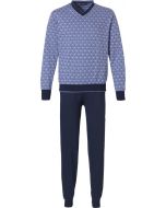 Blauwe Pastunette heren pyjama patroon