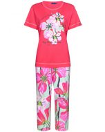 Roze pyjama bloemen Pastunette