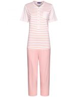 Katoenen pyjama roze strepen